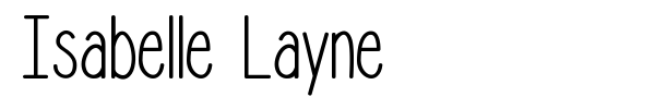 Isabelle Layne font preview
